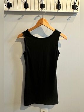 Women's Black Backless Tank Dress - Sleek Minimalist Style